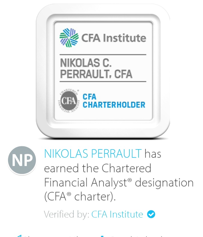 Nikolas Perrault CFA Badge